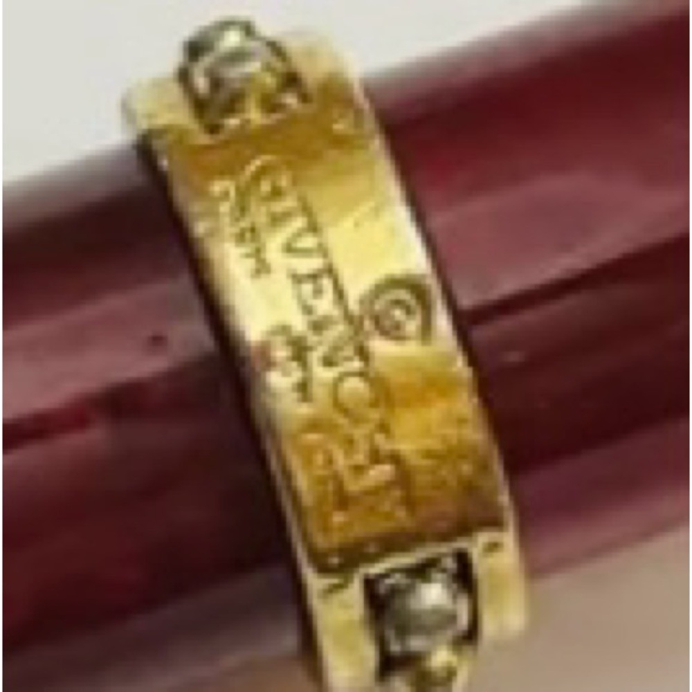 Givenchy 1970’s Red Wine Colored Bangle Bracelet - Picture 5 of 5